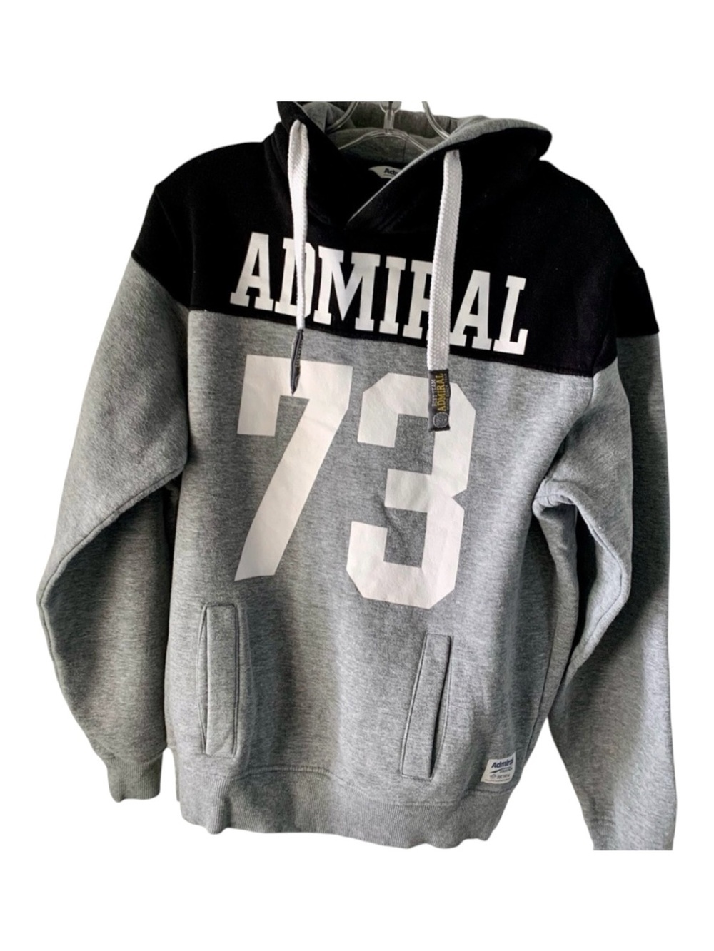 ADMIRAL Men’s Hoodie  Black & Gray size S